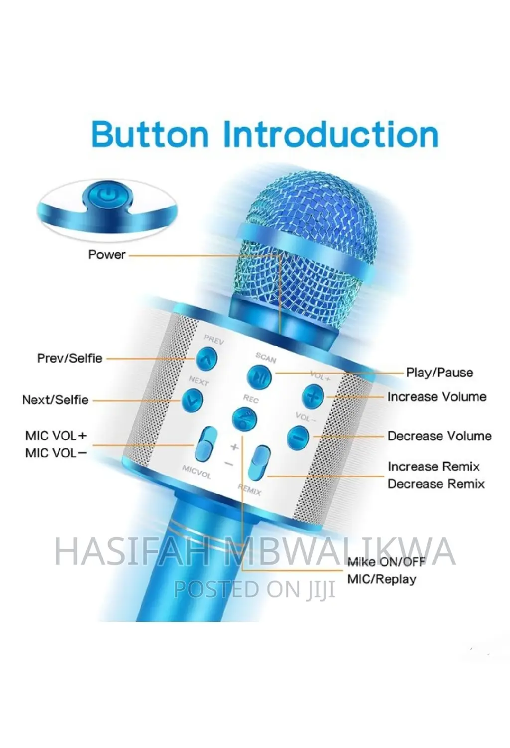 Wireless Microphone With Bluetooth Speaker