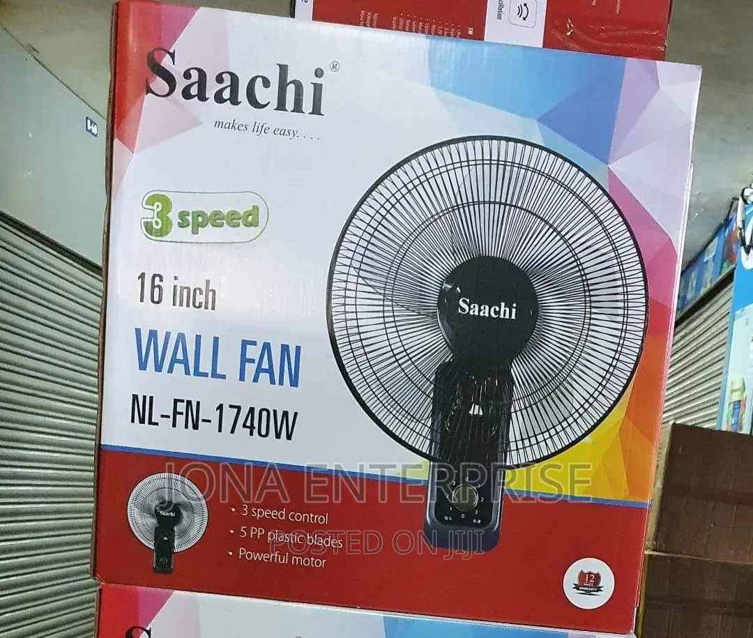 Saachi Wallfan Black 2yr Warranty
