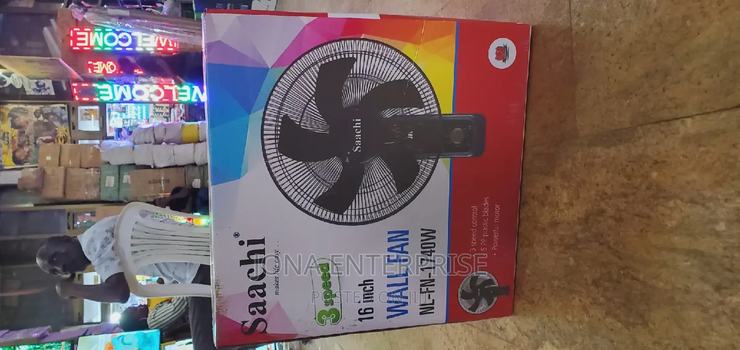 Saachi Wallfan Black 2yr Warranty