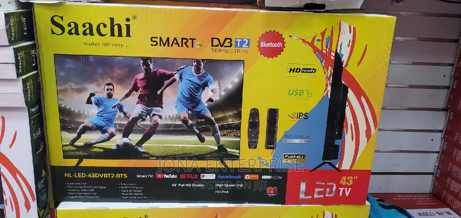 Saachi 43inch Full Smart 5yrs Warranty