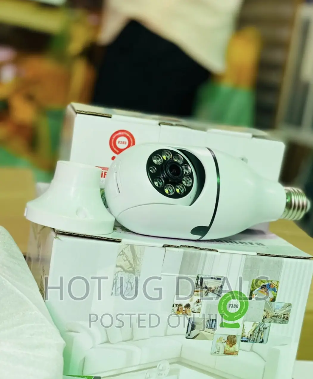 1080p Wireless 360 Panoramic Bulb Camera Light - White