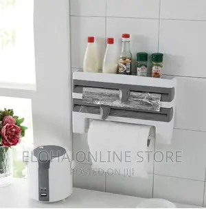 Multifunctional Kitchen Cling Film Holder and Cutter