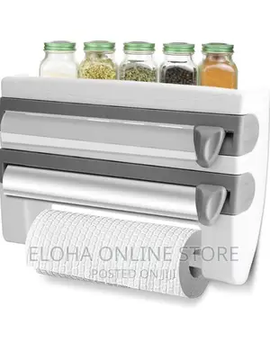 Multifunctional Kitchen Cling Film Holder and Cutter