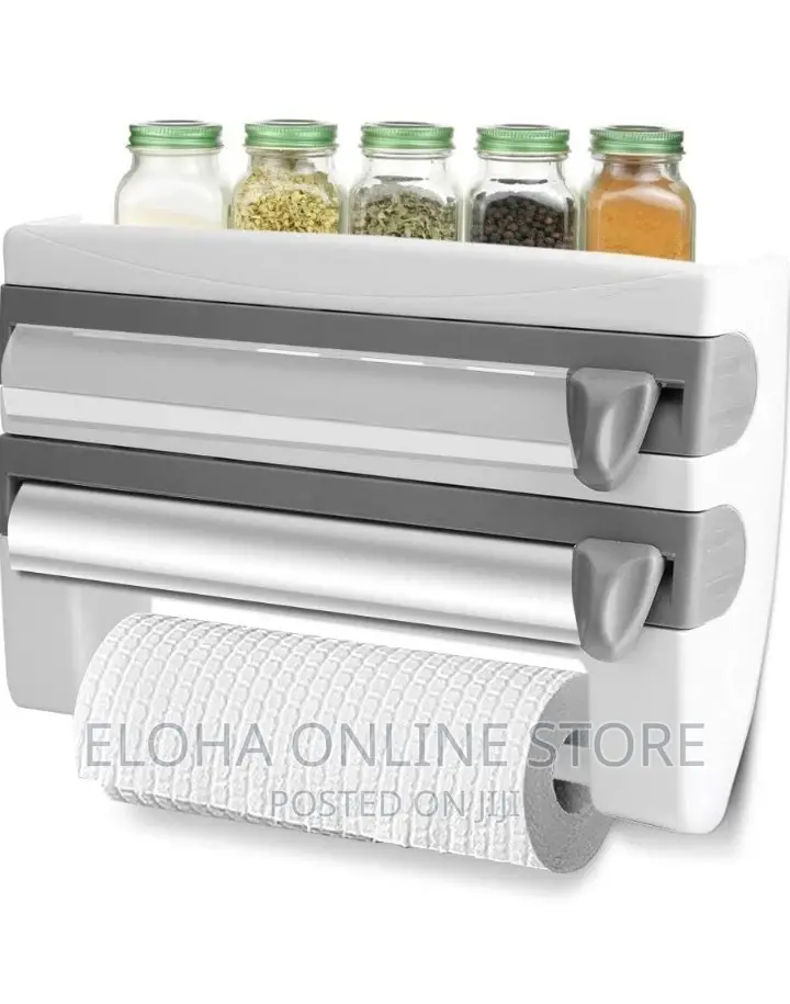 Multifunctional Kitchen Cling Film Holder and Cutter