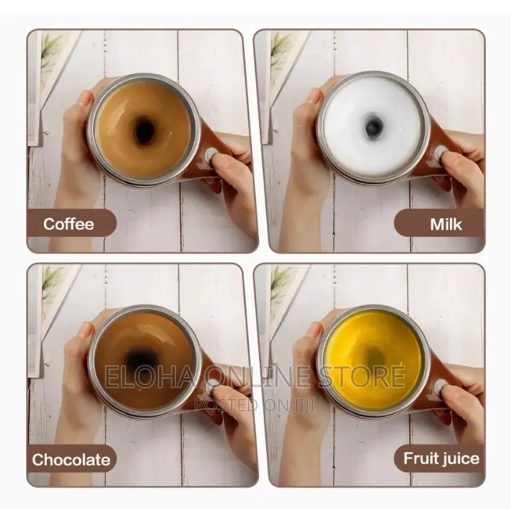 Automatic Self Stirring Mug Stainless Steel