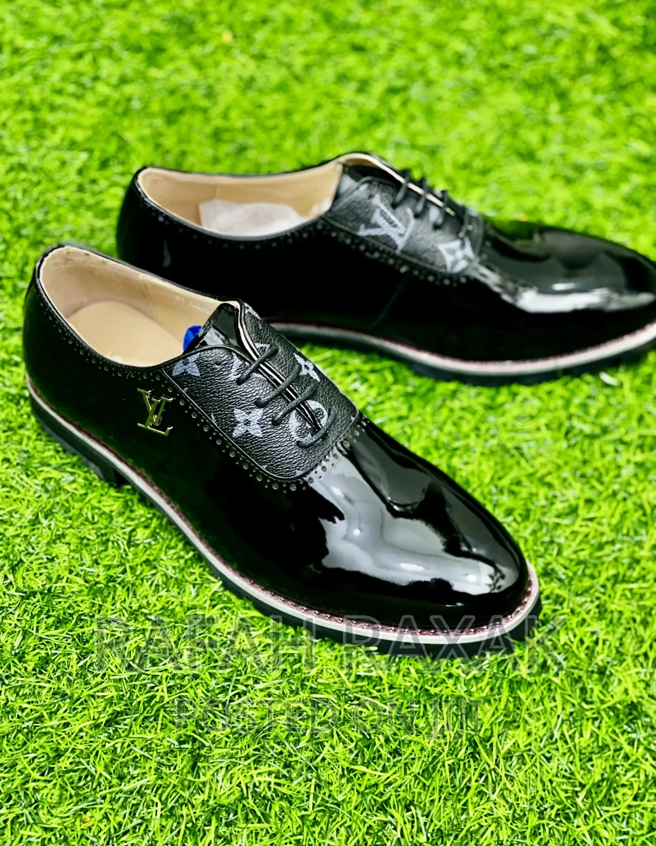 Original Louis Vuitton Shinny Mirror Lace Up Shoes