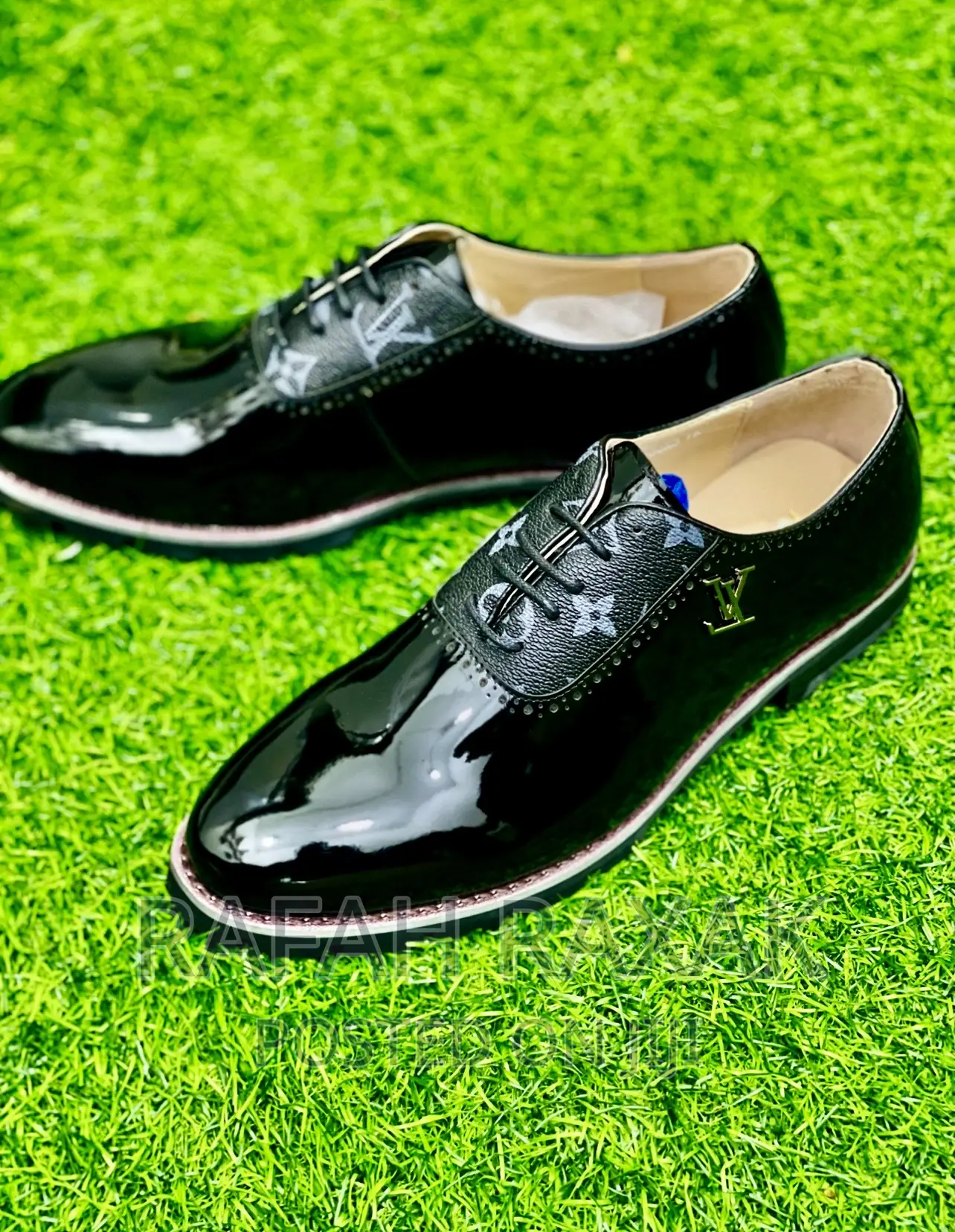 Original Louis Vuitton Shinny Mirror Lace Up Shoes