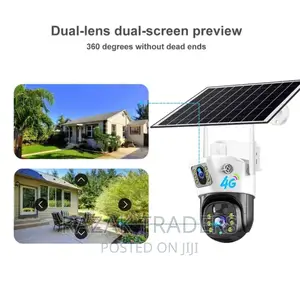 Dual Lens Solar 4G Simcard Outdoor Rechargeable Camera