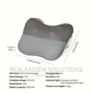 3D Heated Shiatsu Smart Kneading Neck | Back Massage Pillow