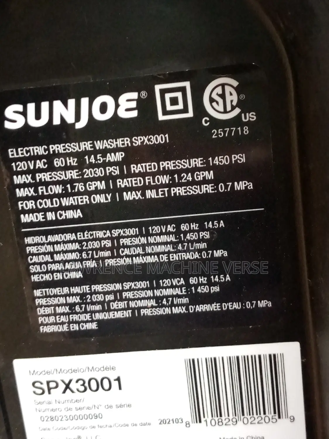 Pressure Washer With 1450 PSI