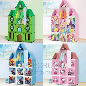 Three Columns Kids Plastic Closet