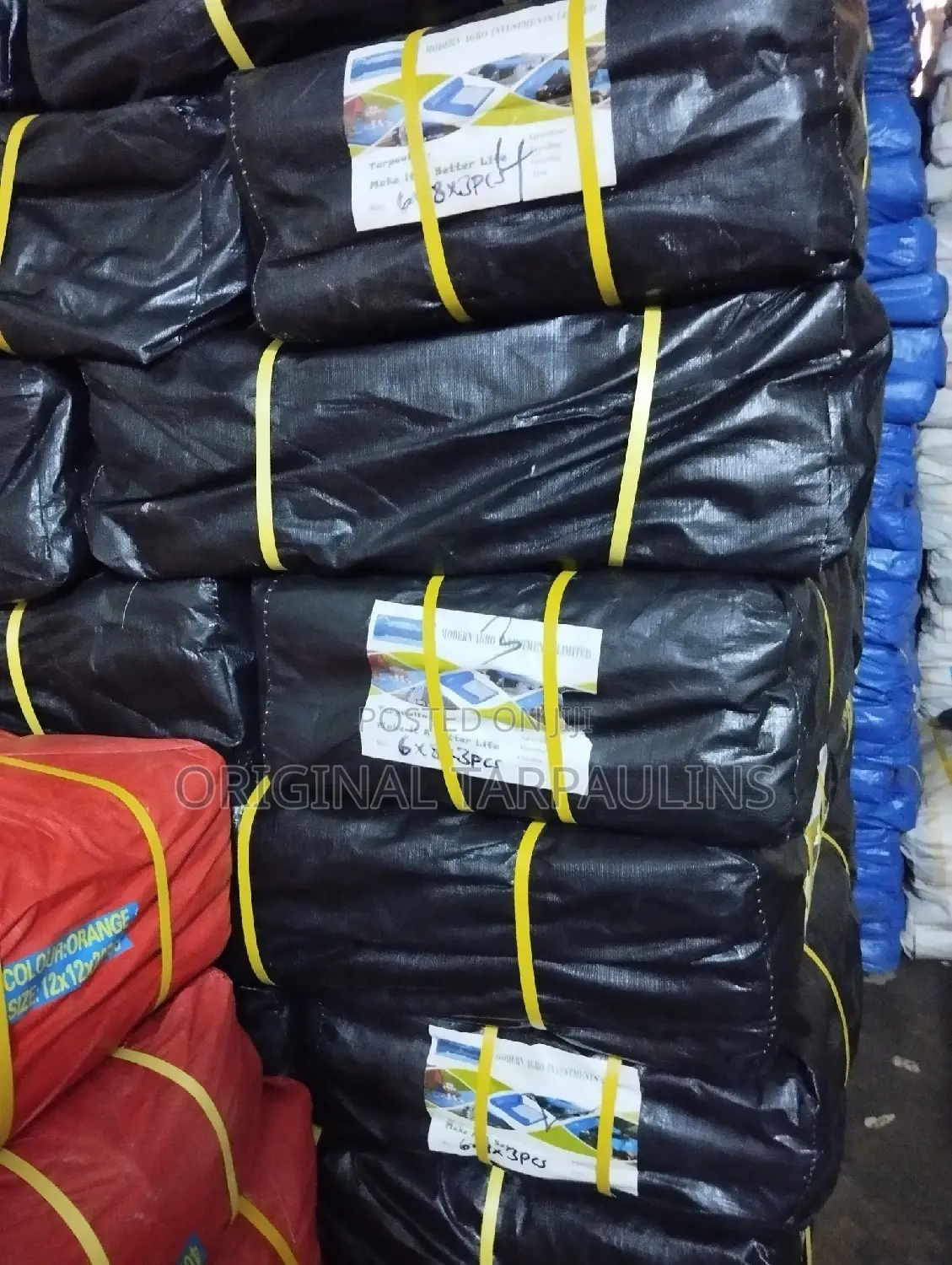 Heavy Black Tarpulins