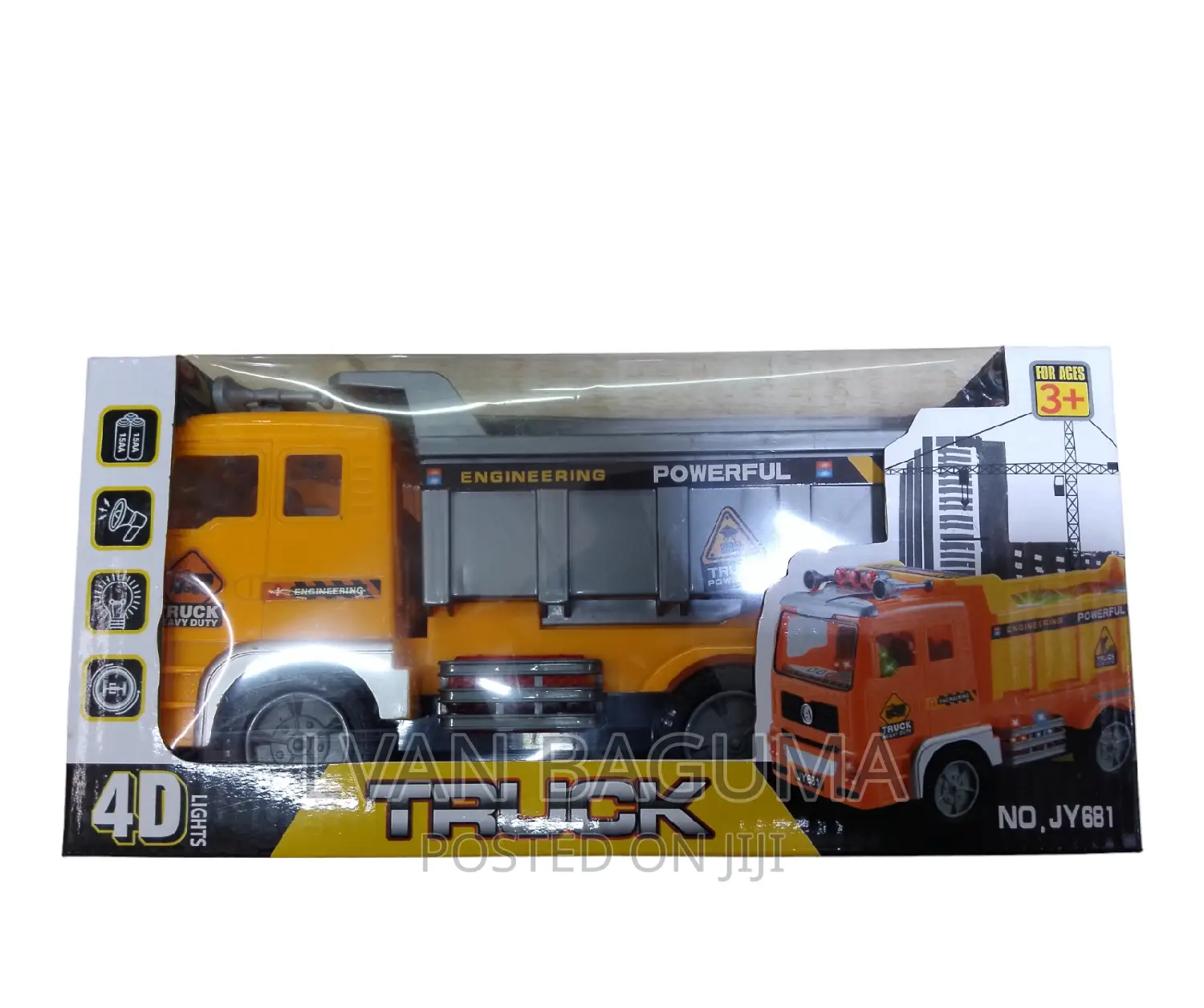 Heavy Duty Engineering Truck Toy for Kids - Battery Powered