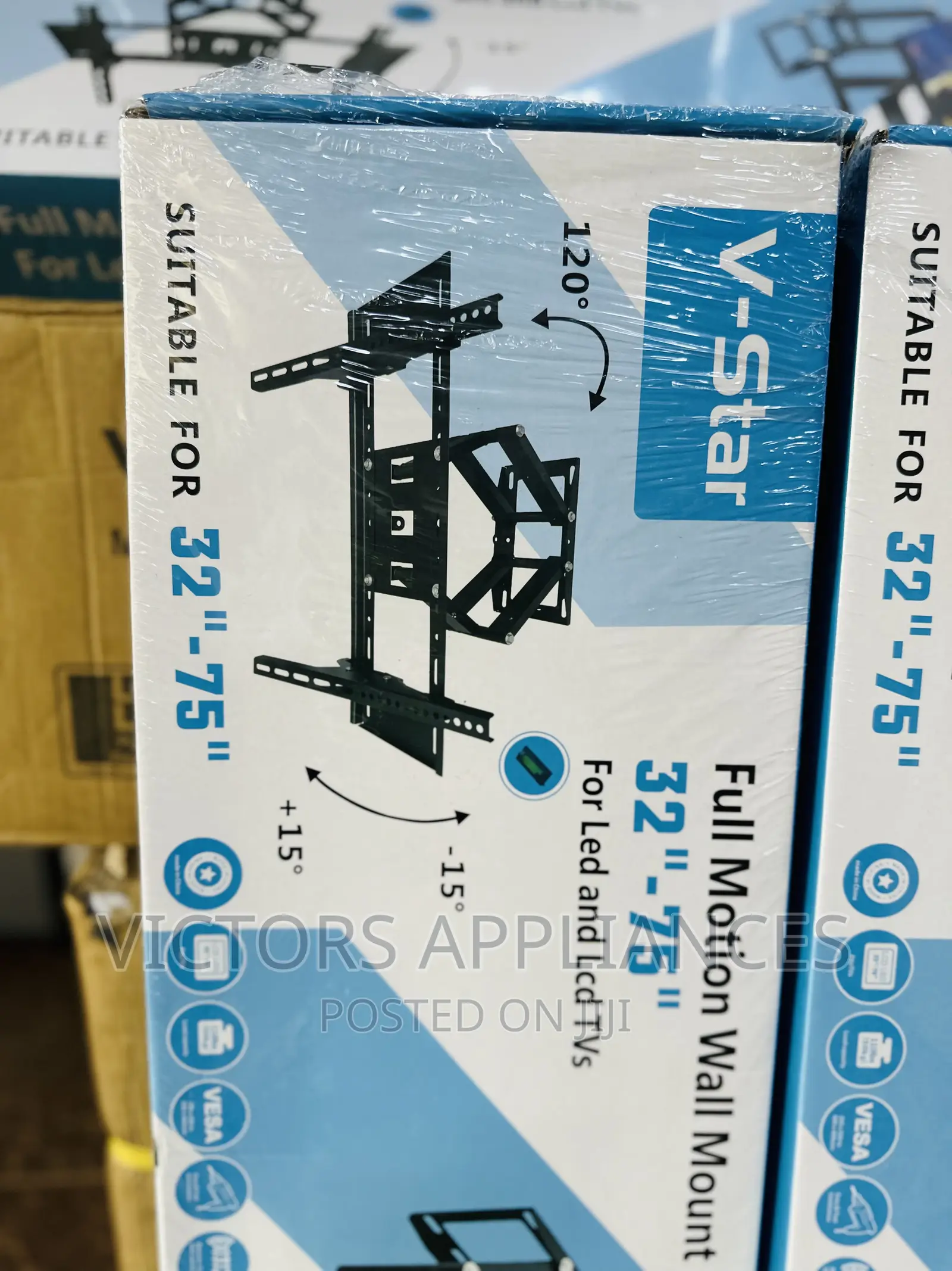 Movable 32” to 75” Wall Mount Brackets
