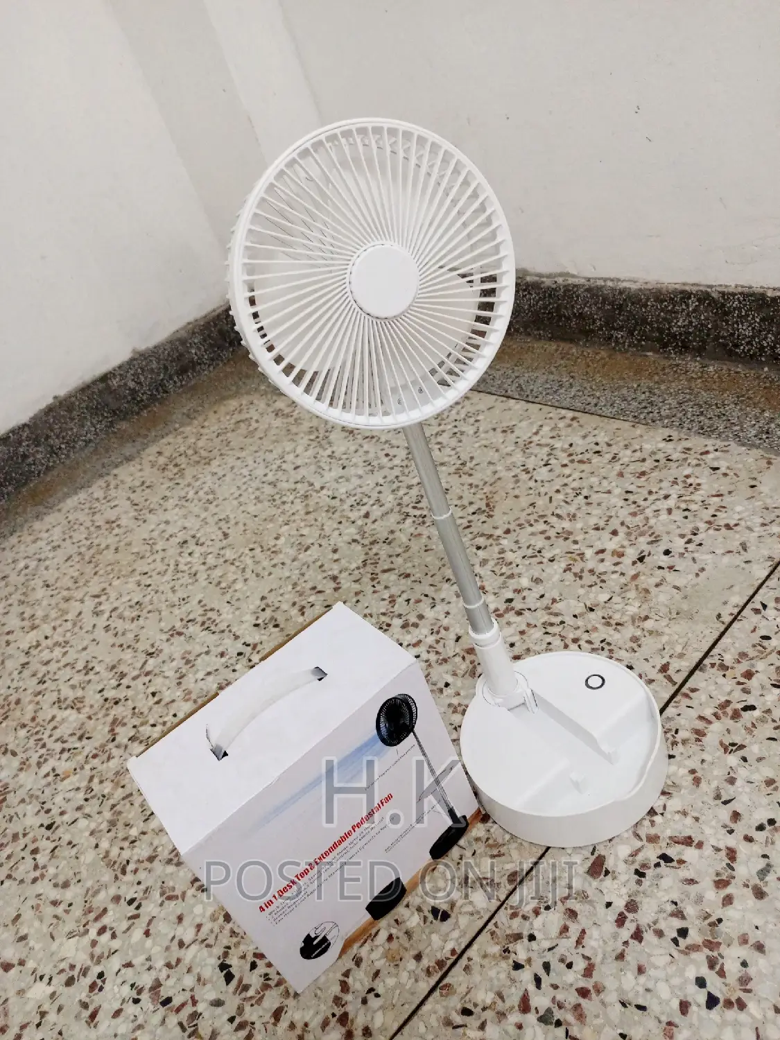 Portable USB Rechargeable Folding Telescopic Floor Fan Mini