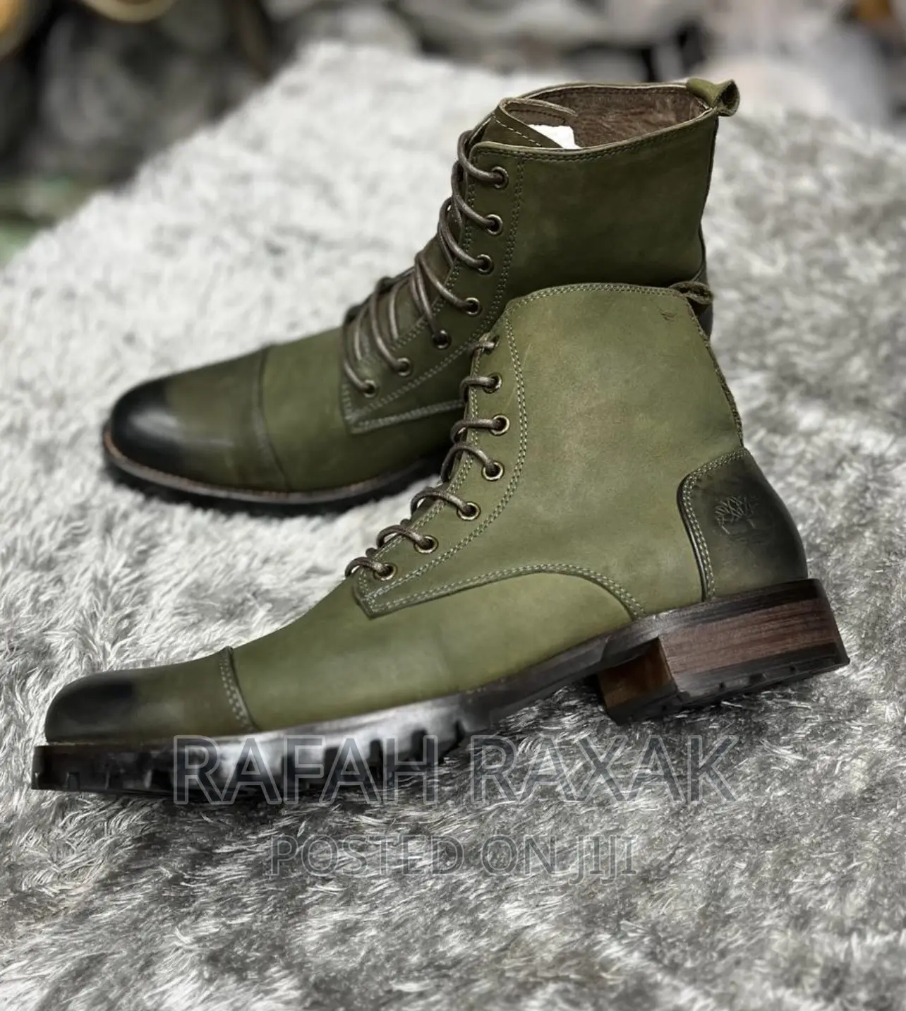 Original Men’S Army Green Leather Timberland Boot