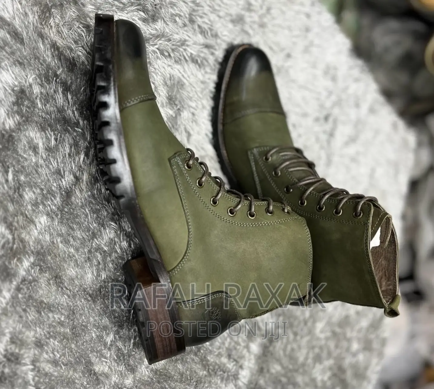 Original Men’S Army Green Leather Timberland Boot