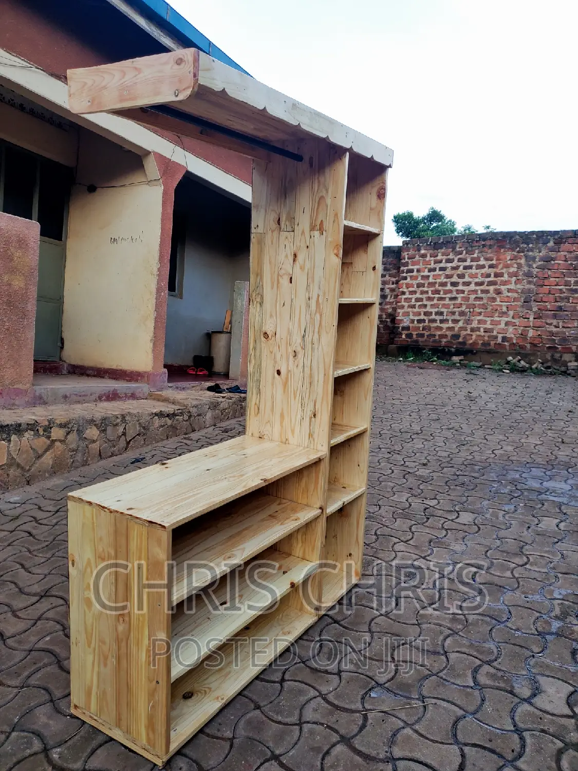 Pallet Wardrobe and Shoe Rack Combined