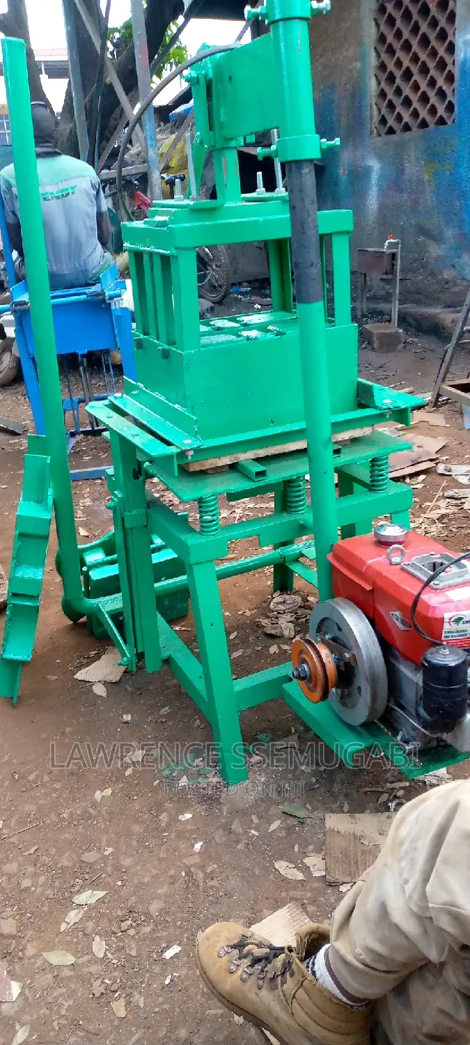 Engine And Electric Block Making Machine