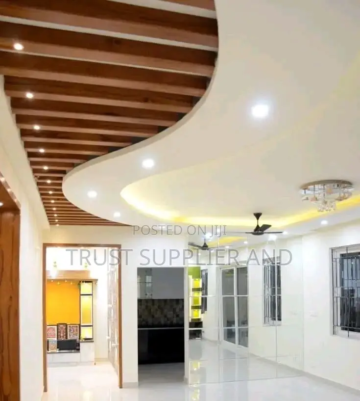 Gypsum Ceiling With Mahogany Kisasi 96