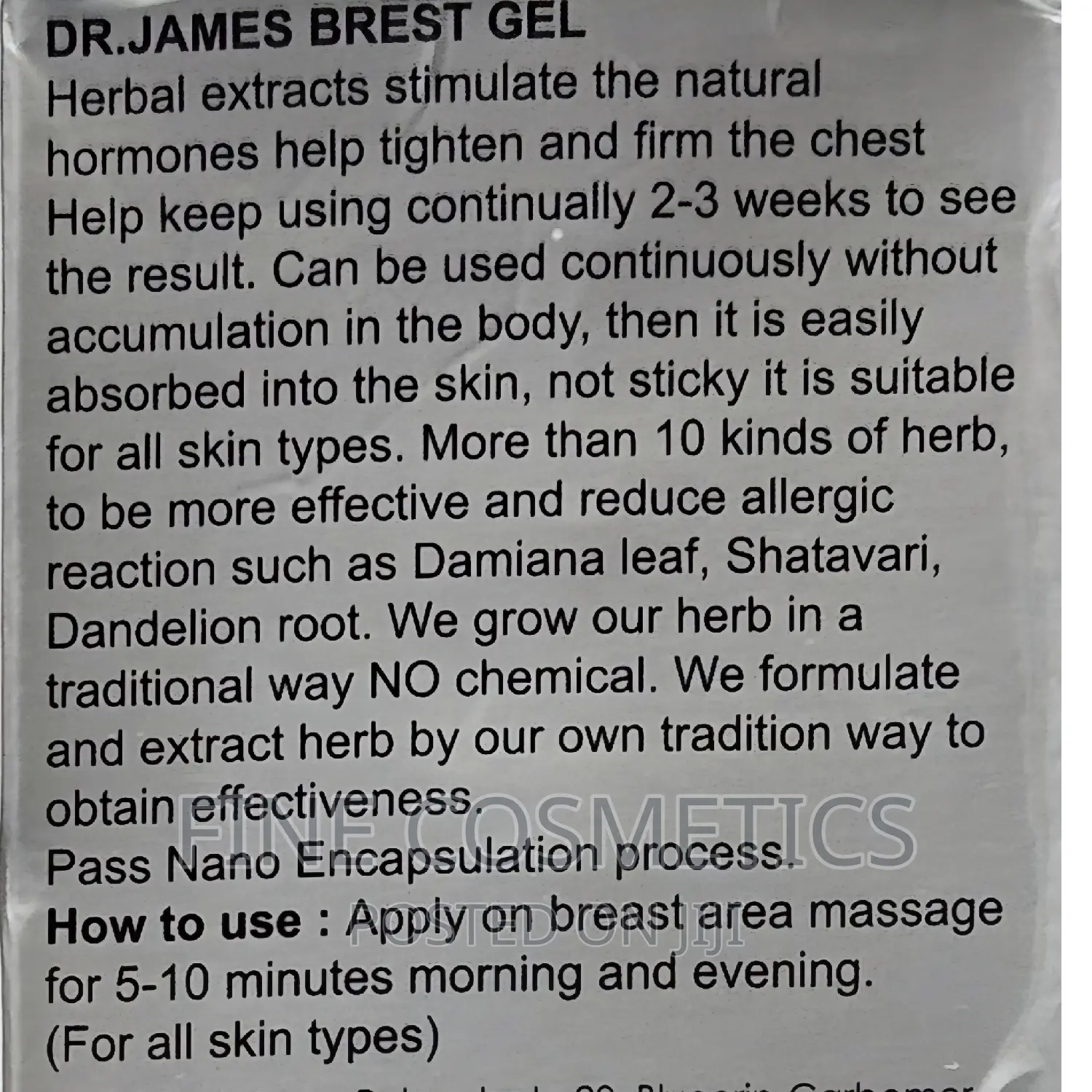 DR JAMES BREAST FIRMING GEL | Chest Lifting + Tightening Gel