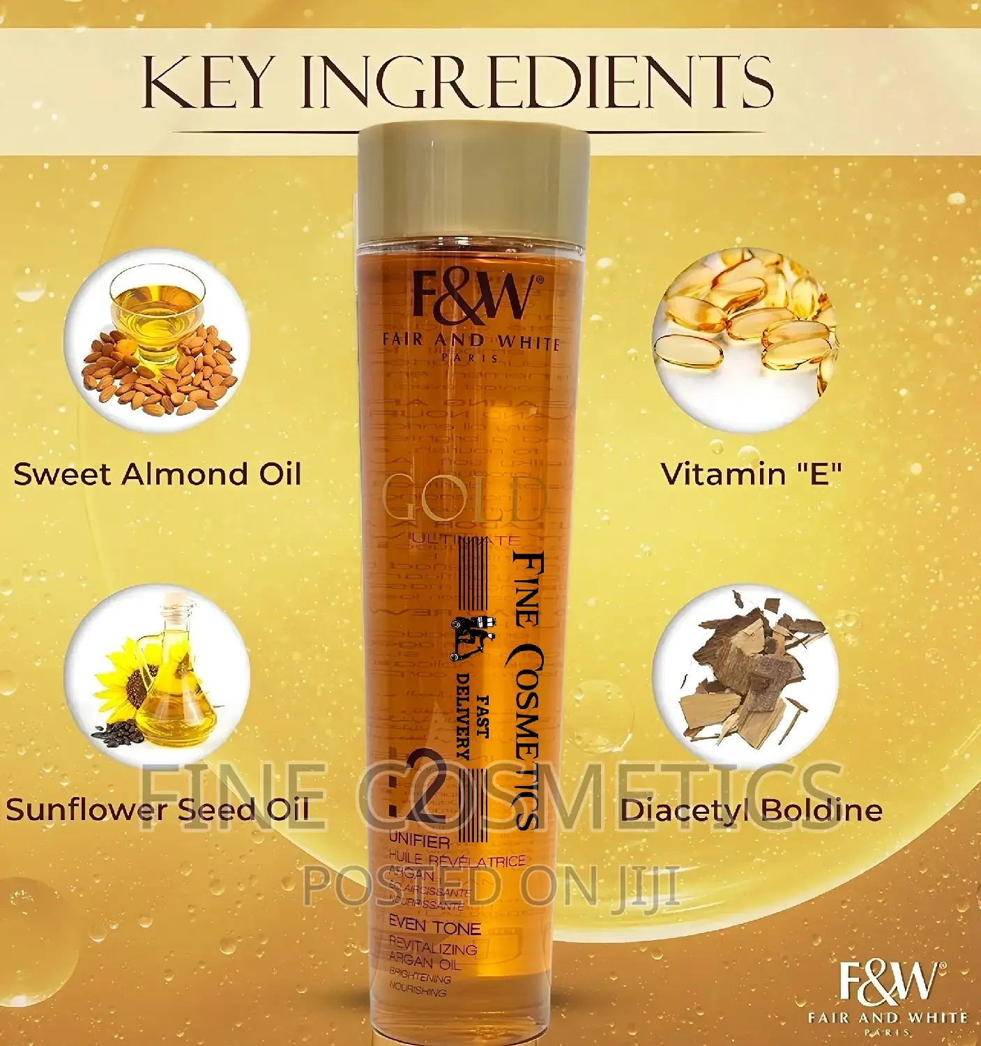 FAIR AND WHITE GOLD:2 |Revtalizing, Toning + Brightening Oil