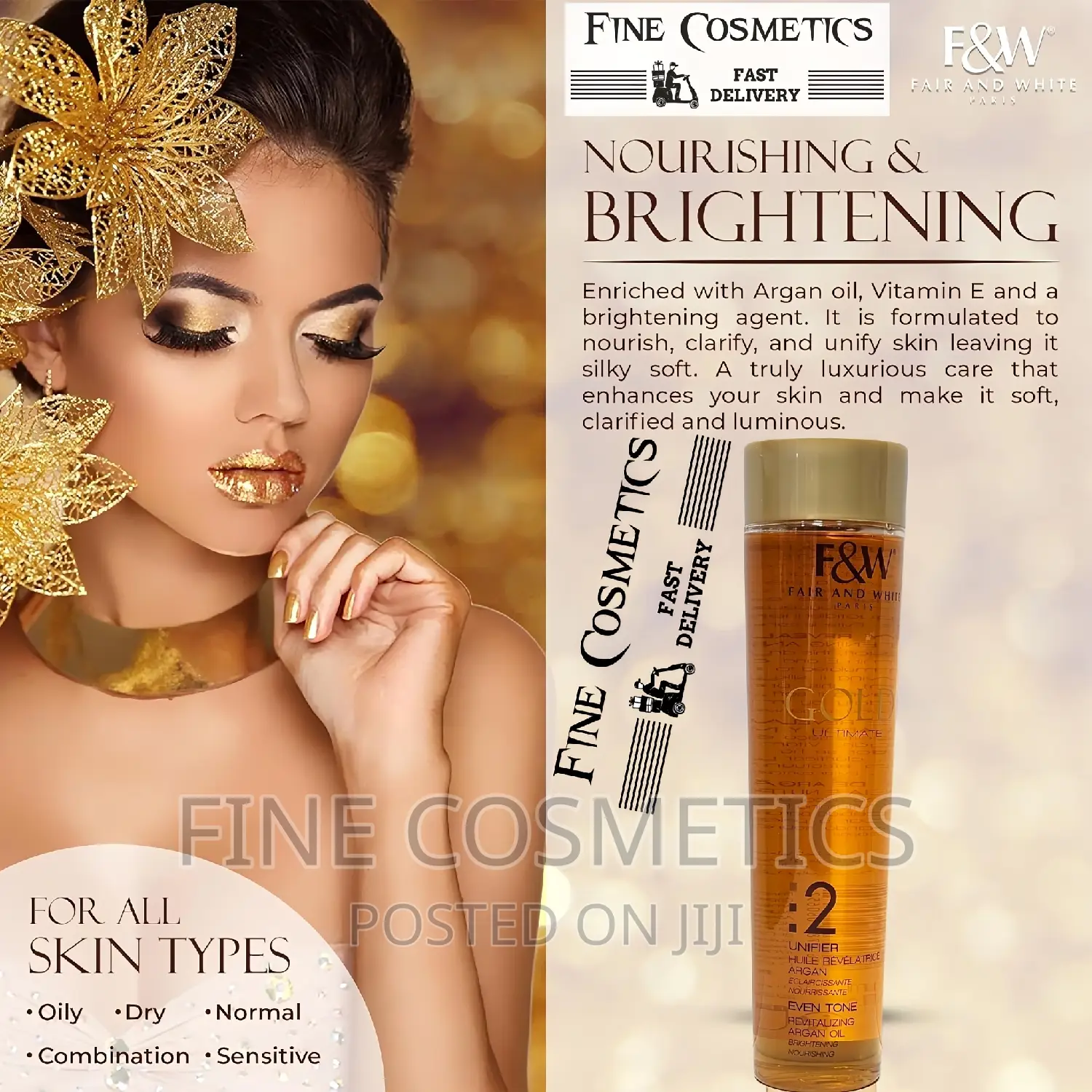 FAIR AND WHITE GOLD:2 |Revtalizing, Toning + Brightening Oil