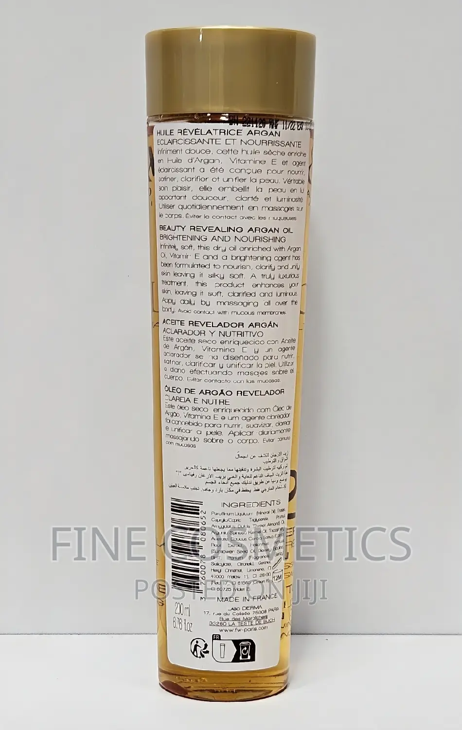 Fair and White 2 Gold Revtalizing and Brightening Argan Oil