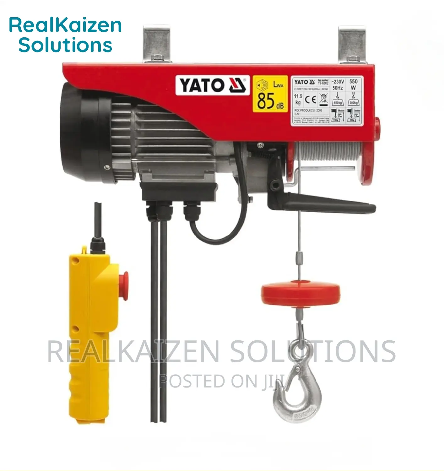 Poland YATO Premium 300kg Electric Hoist | Winch 550W
