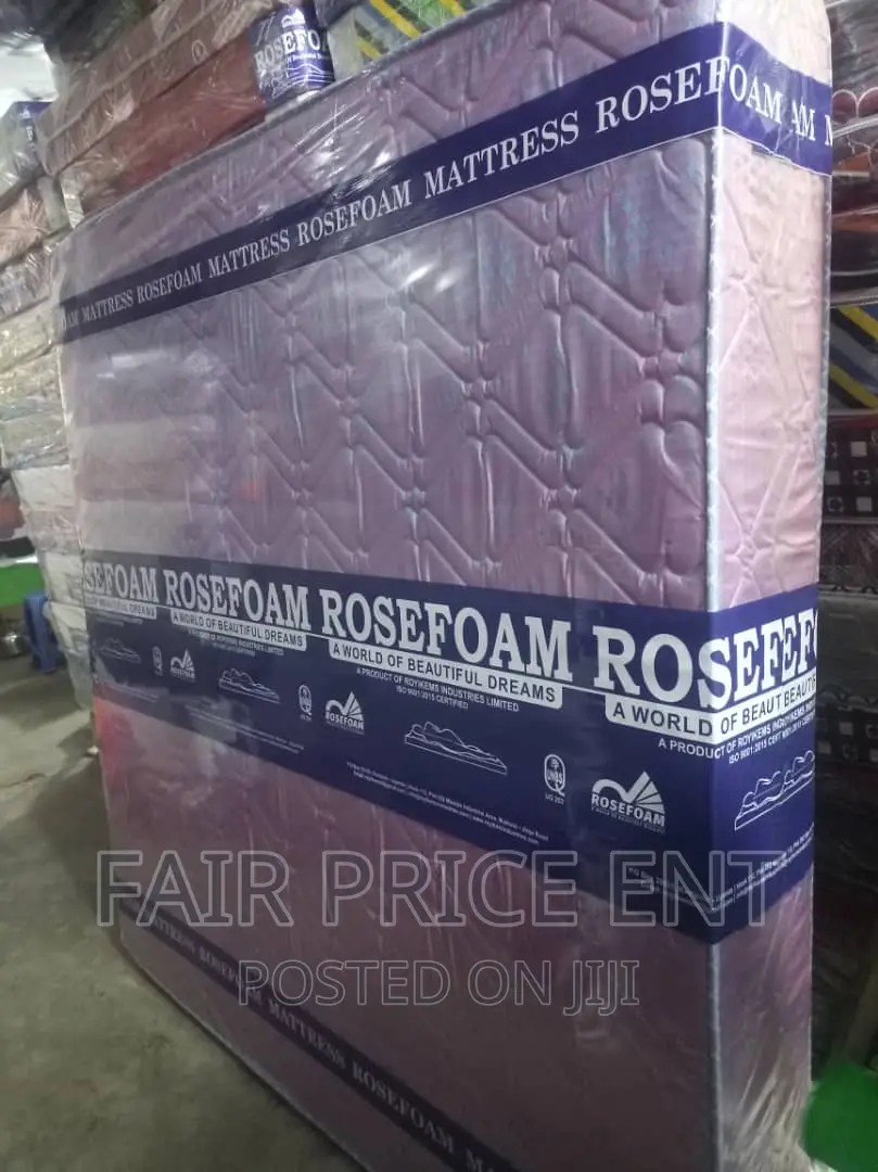 Rosefoam Premium High Density Mattress.6x6x8inches.( Pink)