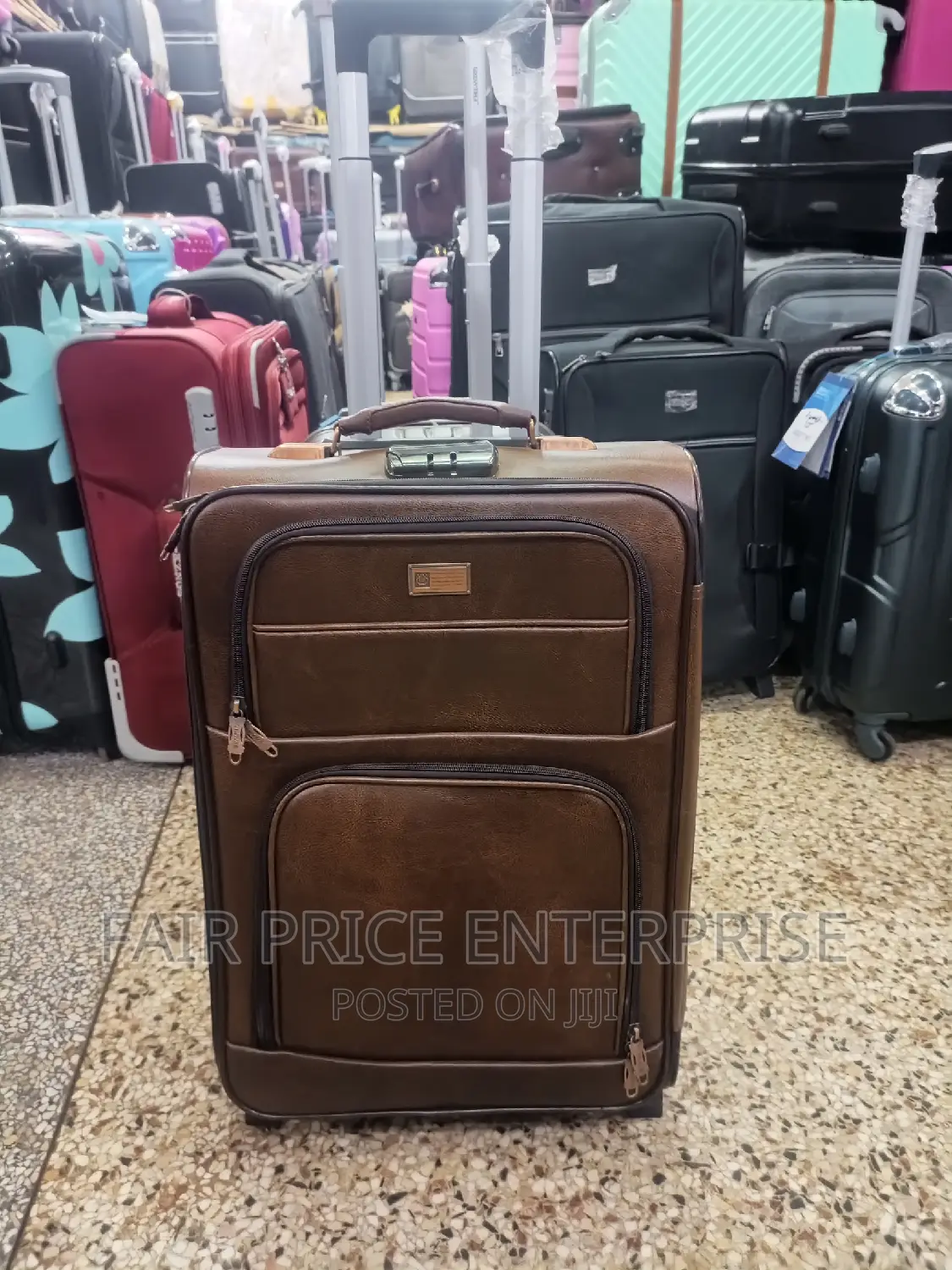 Original Leather Suitcase in Medium Size