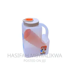Plastic Water Fridge Bottle With 4 Glasses, 1.5L