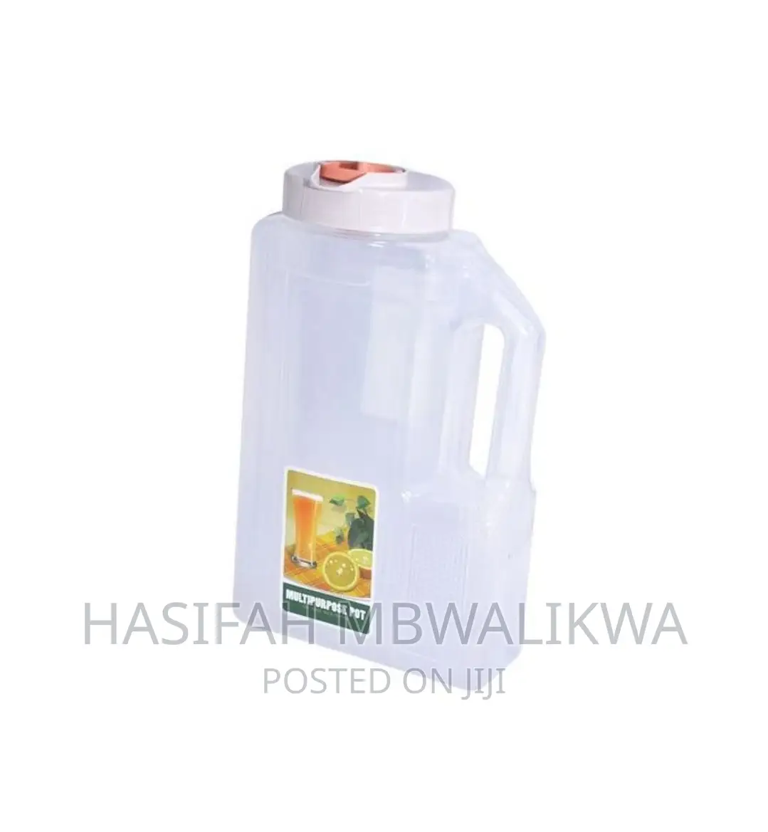 Plastic Water Fridge Bottle With 4 Glasses, 1.5L