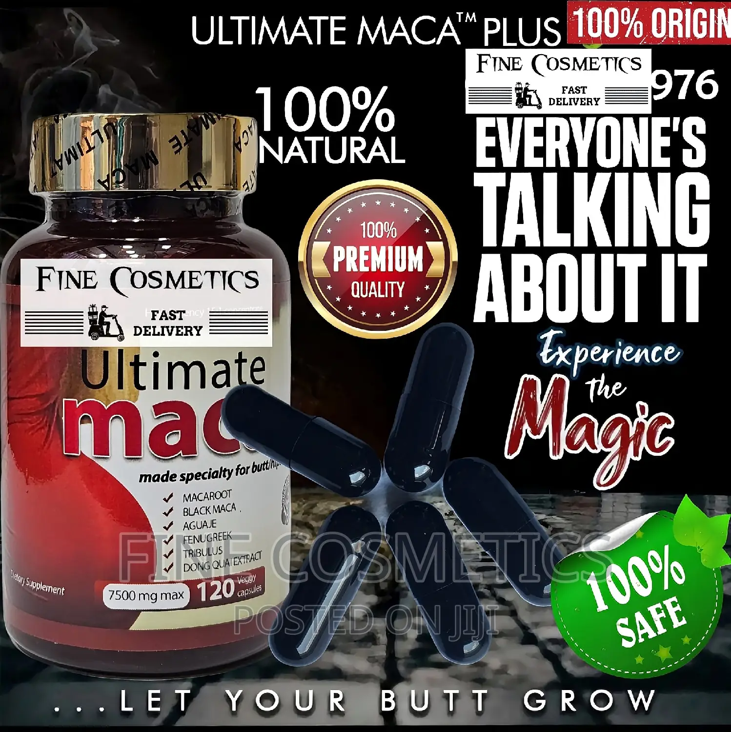 NEW ULTIMATE MACA PLUS |Hip and Butt Enlargement 120capsules