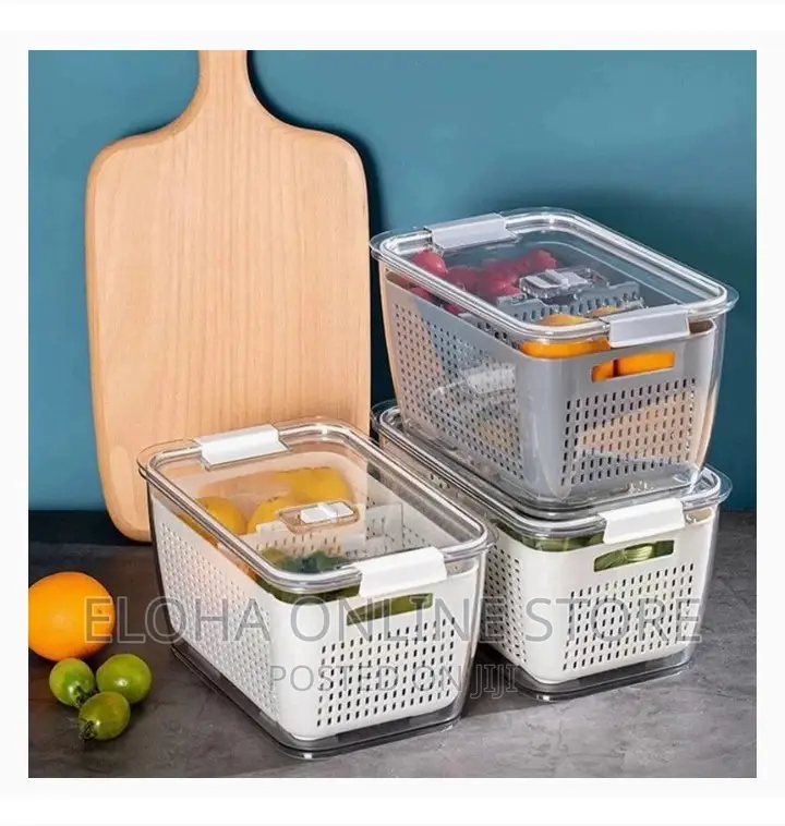 2 in 1 Fridge Drain Basket and Storage Containers