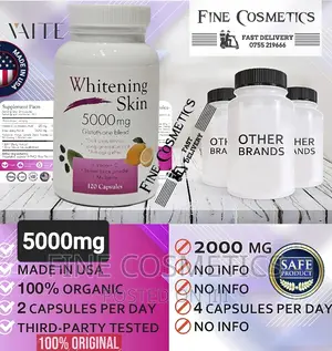 WHOLESALE ONLY, Skin Whitening Pills Wiz Glutathione.120caps