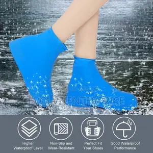Photo - 1 Pair Waterproof Non-slip Silicone Shoes Rain Boots