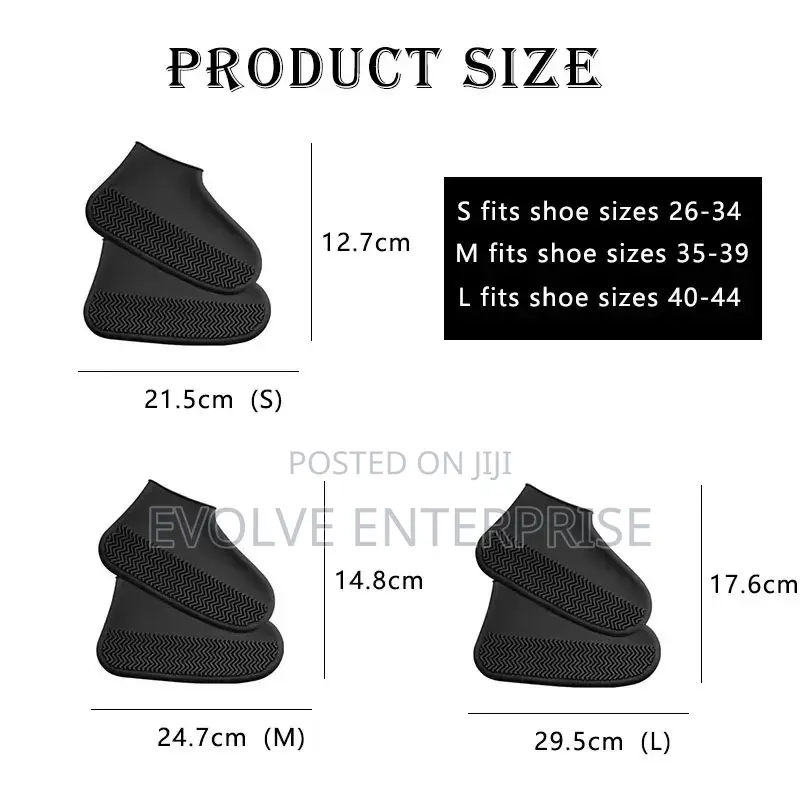 1 Pair Waterproof Non-slip Silicone Shoes Rain Boots