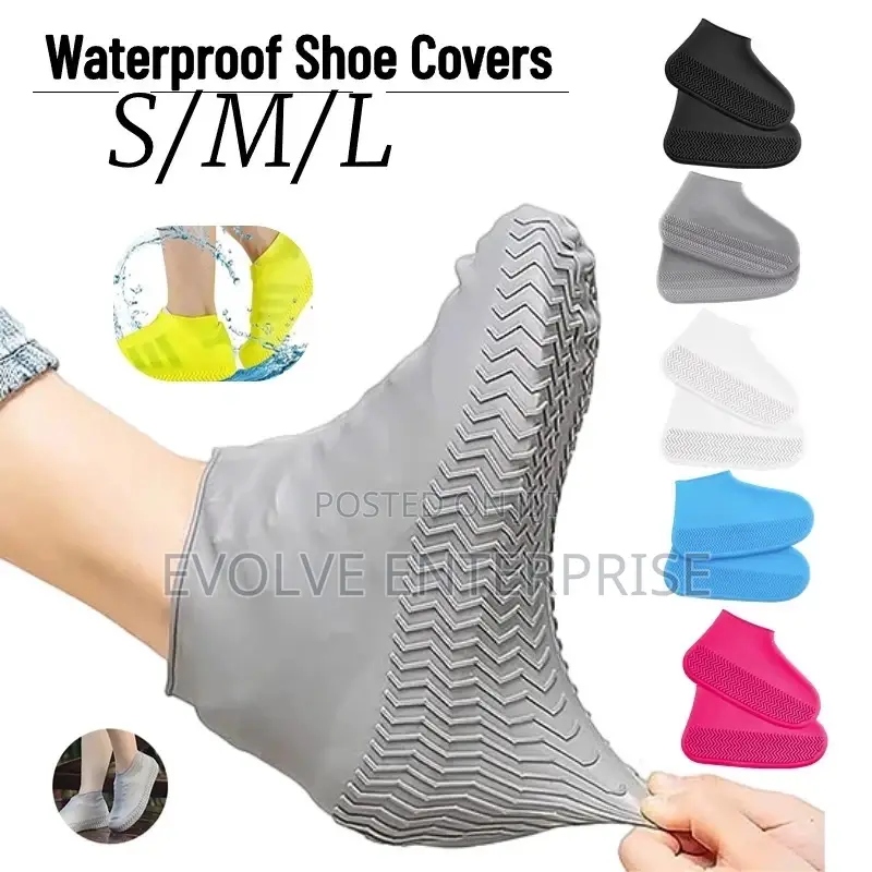 1 Pair Waterproof Non-slip Silicone Shoes Rain Boots