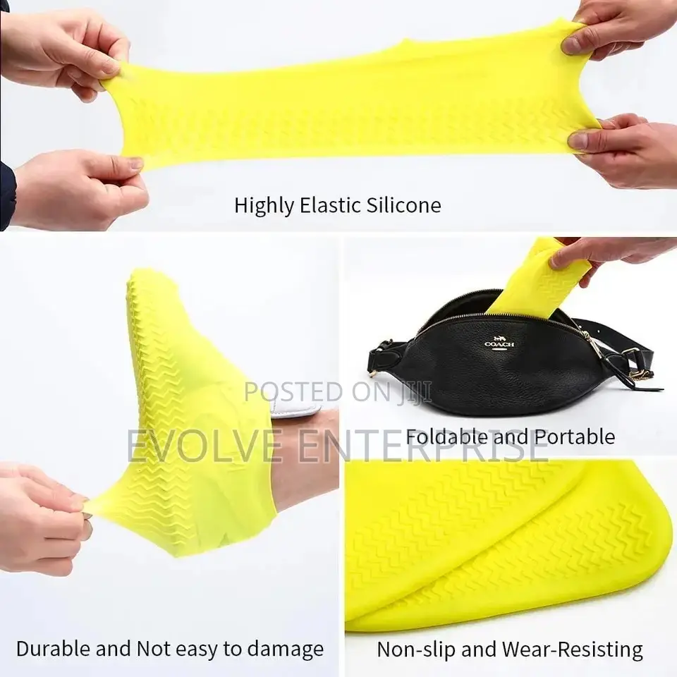 1 Pair Waterproof Non-slip Silicone Shoes Rain Boots