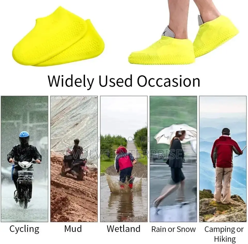 1 Pair Waterproof Non-slip Silicone Shoes Rain Boots