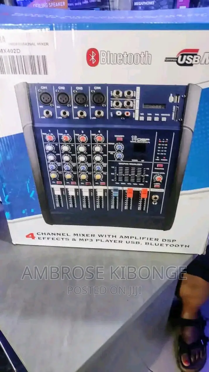 SI AUDIO Bluetooth USB/SD 4channels Professional Amp-Mixer.