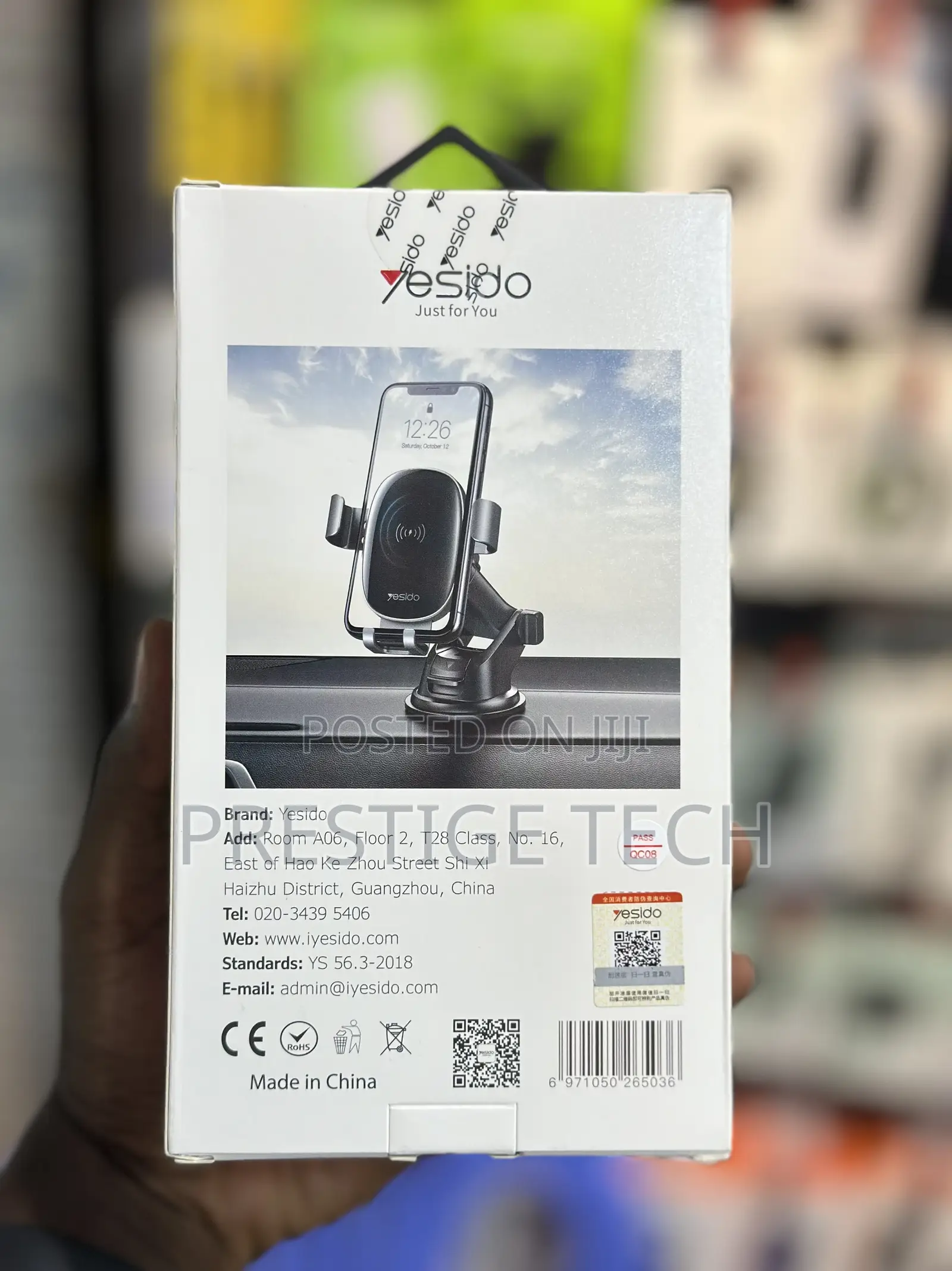 Yesido Car Phone Holder With Wireless Charging