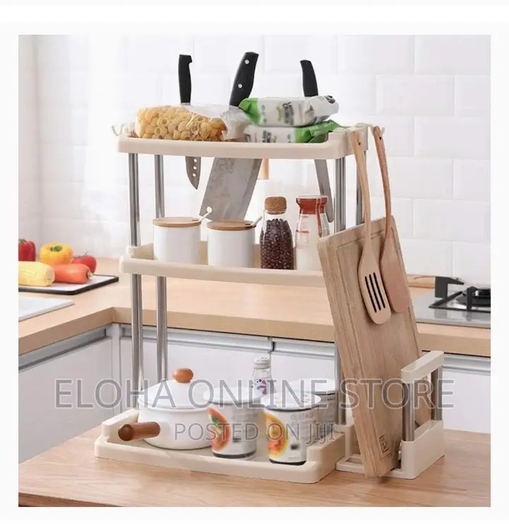3 Tier Plastic Spice Rack Organizer