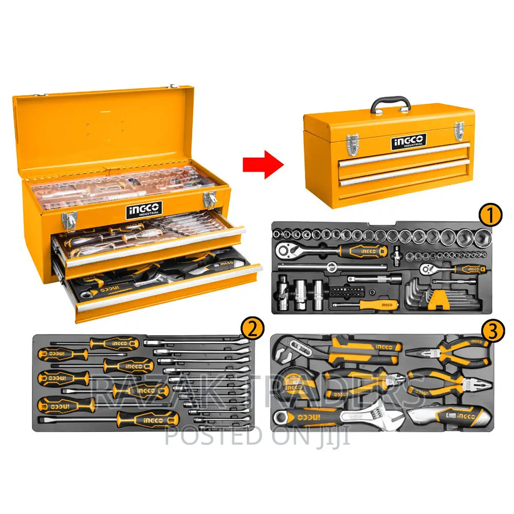 HTCS220971 INGCO 97pcs Industrial Hand Tool Chest Set