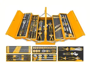 Ingco/ Metal Tool Box Set With 59pcs Hand Tools Set