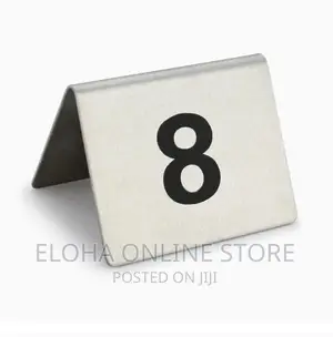 1_20 Table Number Plate for Resistant Hotel Bar