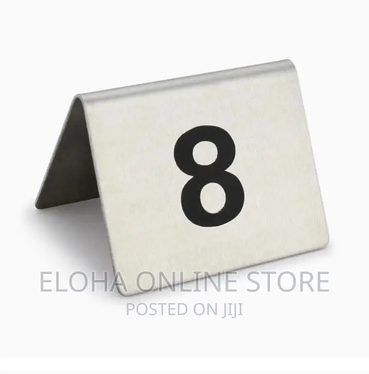 1_20 Table Number Plate for Resistant Hotel Bar