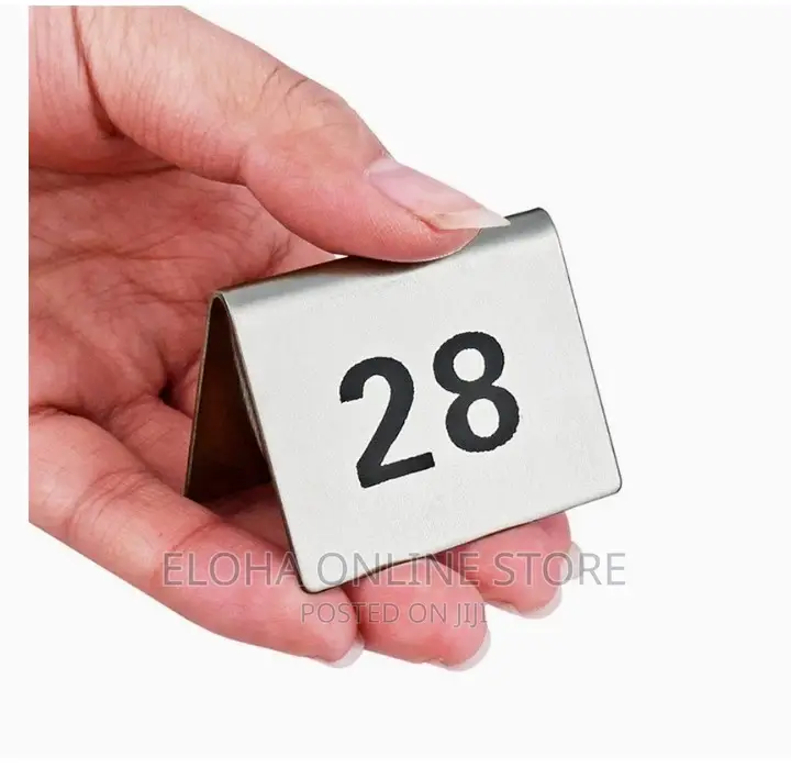 1_20 Table Number Plate for Resistant Hotel Bar