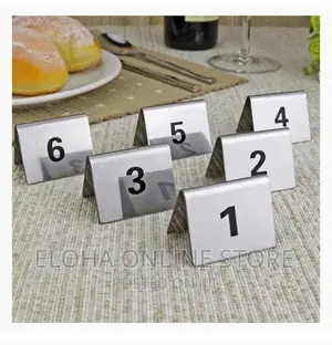 1_20 Table Number Plate for Resistant Hotel Bar